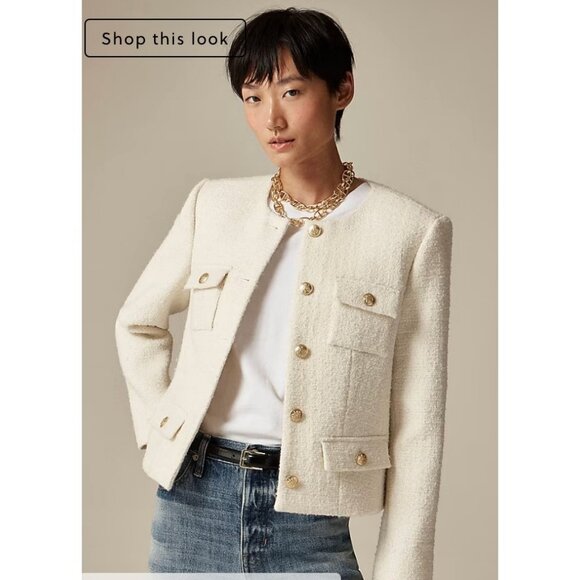 J. Crew Jackets & Blazers - J.Crew $248 Isabelle Lady Jacket in Tweed Natural Size 18 CC271